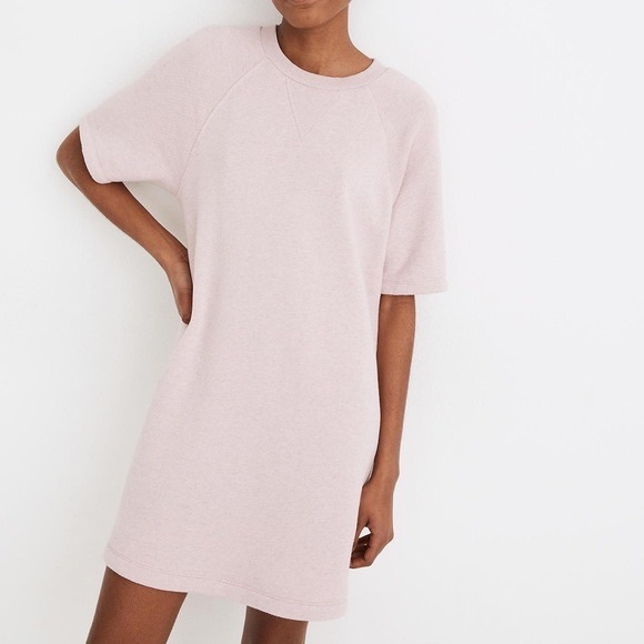 Madewell Dresses & Skirts - Madewell MWL Airyterry Sweatshirt Tee Dress Pink Small S